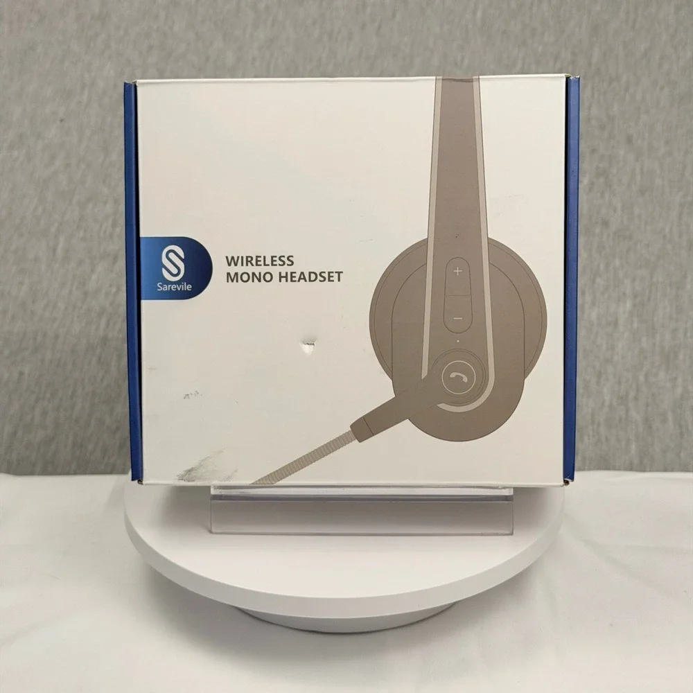 Sarevile M99+ Wireless Mono Headset Bluetooth V5.2 with Mute Button and Dongle